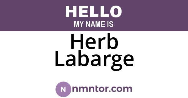 Herb Labarge