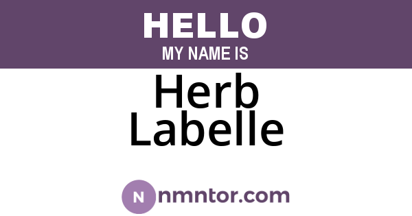 Herb Labelle