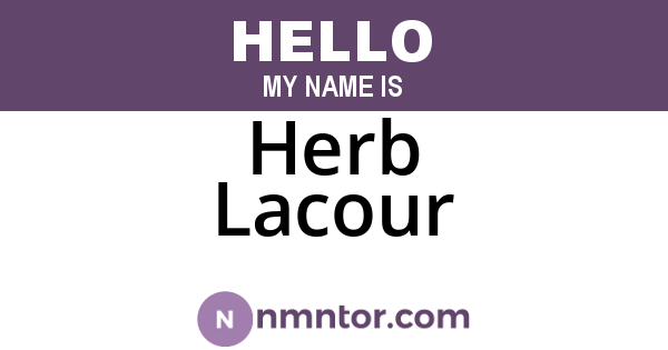 Herb Lacour