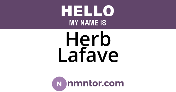 Herb Lafave