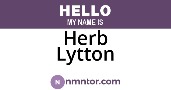 Herb Lytton