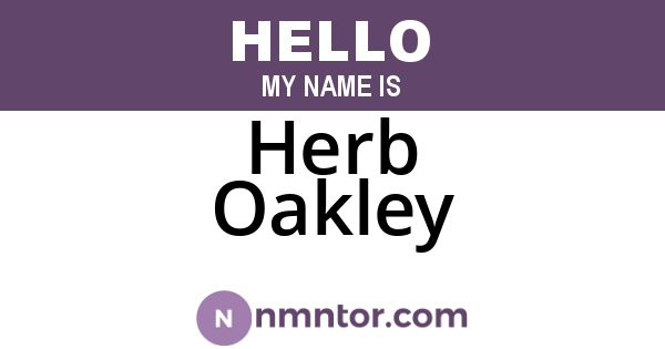 Herb Oakley