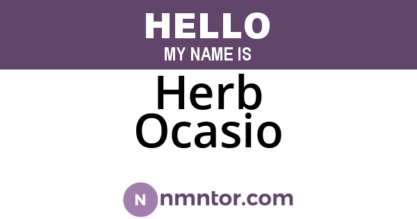 Herb Ocasio