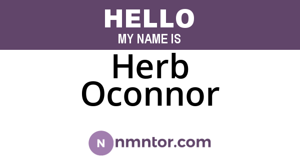 Herb Oconnor