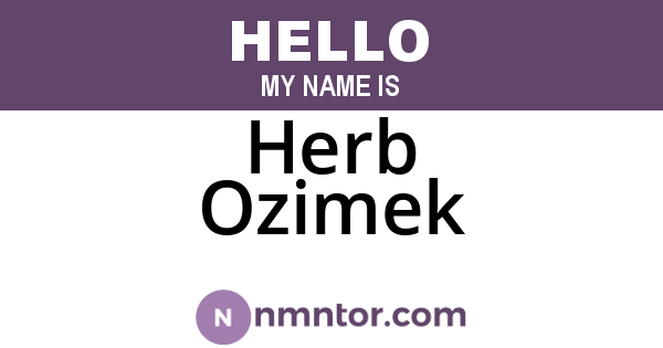 Herb Ozimek