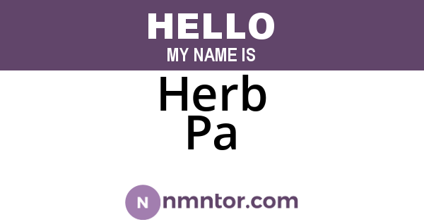 Herb Pa