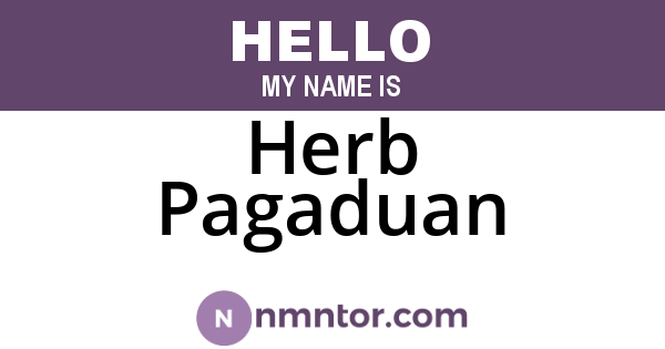 Herb Pagaduan