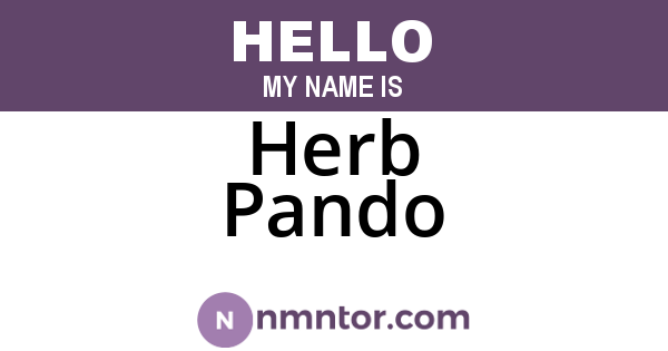 Herb Pando