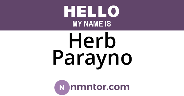 Herb Parayno