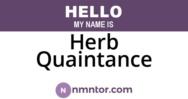 Herb Quaintance