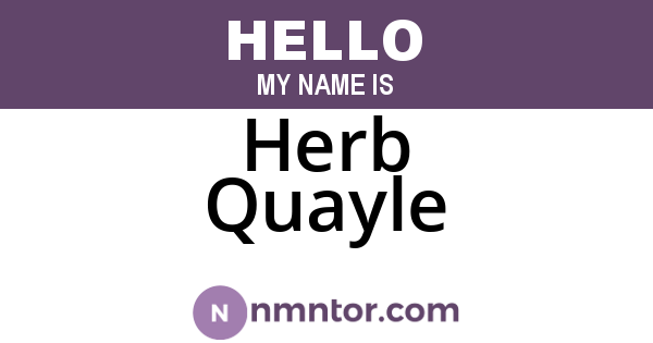 Herb Quayle