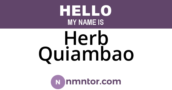 Herb Quiambao