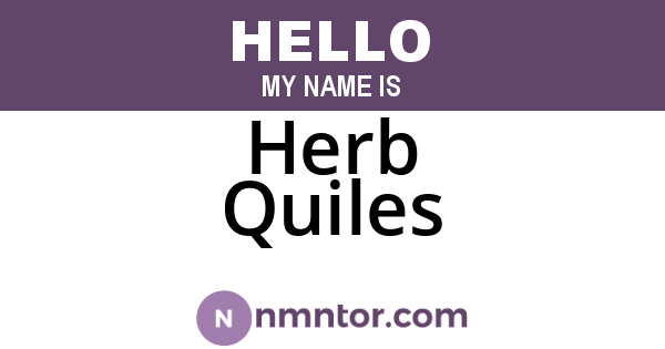 Herb Quiles