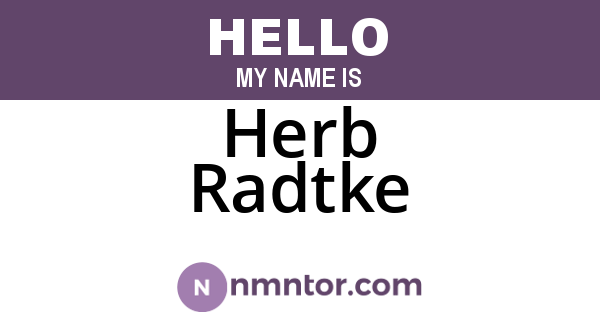 Herb Radtke