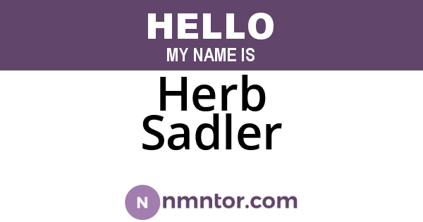 Herb Sadler
