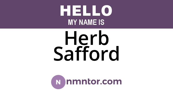 Herb Safford