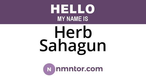 Herb Sahagun