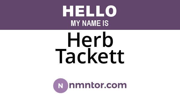 Herb Tackett