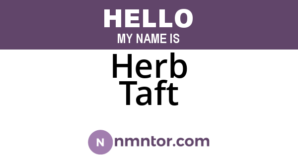 Herb Taft