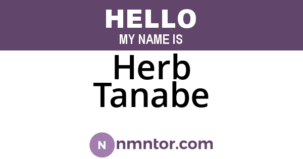 Herb Tanabe