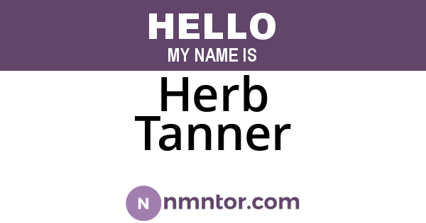 Herb Tanner