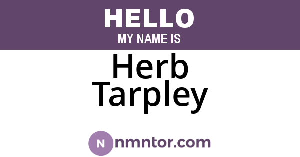 Herb Tarpley