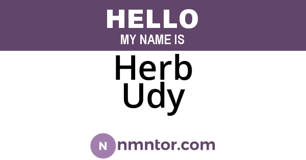 Herb Udy