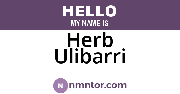 Herb Ulibarri