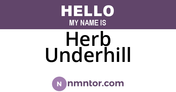 Herb Underhill