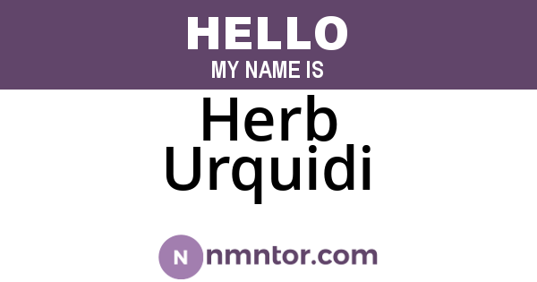 Herb Urquidi