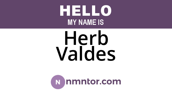 Herb Valdes