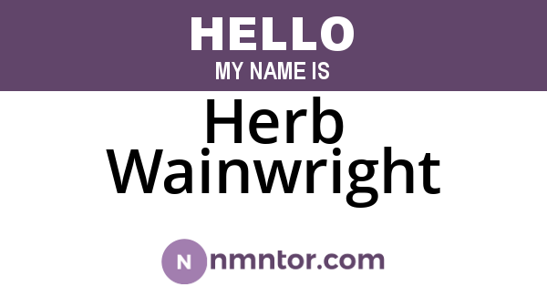 Herb Wainwright