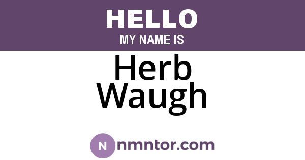 Herb Waugh