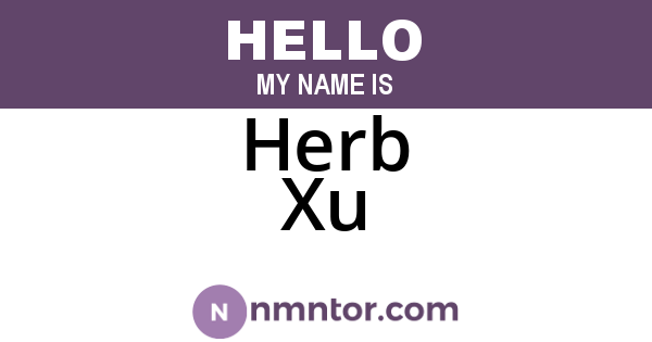 Herb Xu