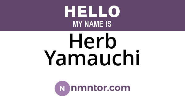 Herb Yamauchi