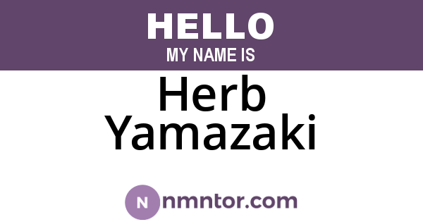 Herb Yamazaki