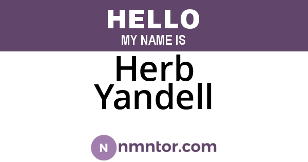 Herb Yandell