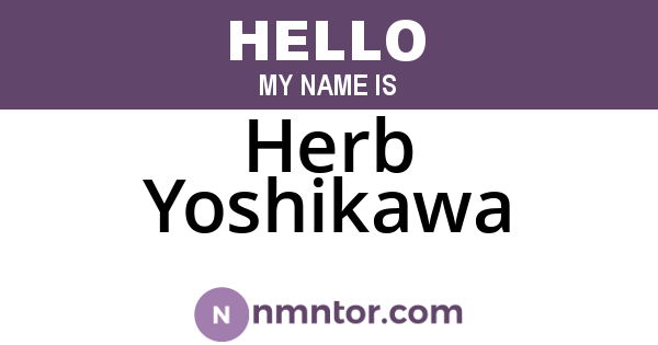 Herb Yoshikawa