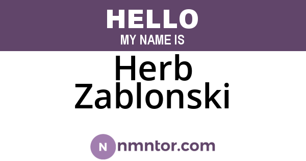 Herb Zablonski
