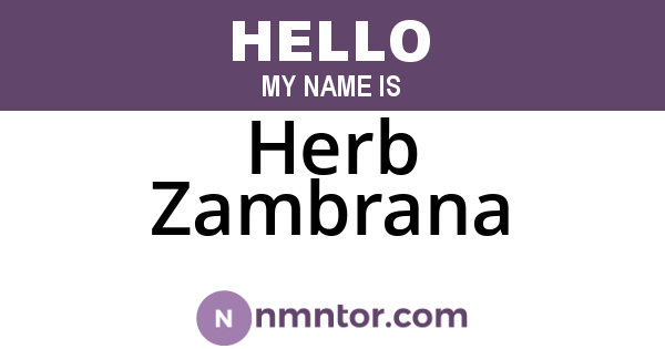 Herb Zambrana