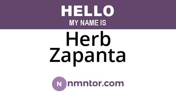 Herb Zapanta