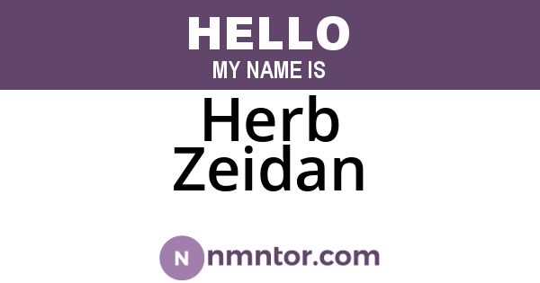 Herb Zeidan