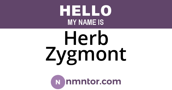 Herb Zygmont