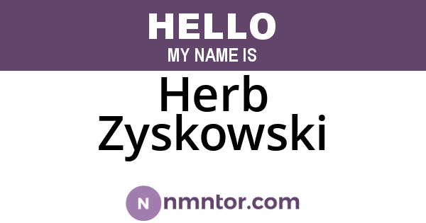 Herb Zyskowski