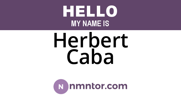 Herbert Caba