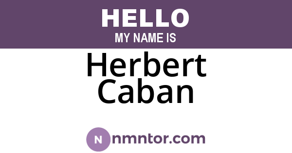 Herbert Caban