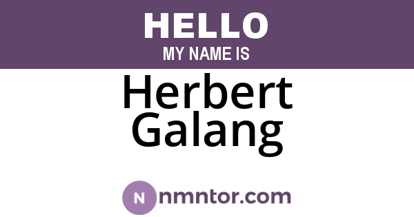 Herbert Galang