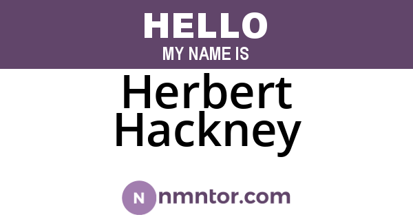 Herbert Hackney