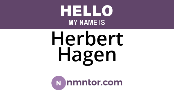 Herbert Hagen