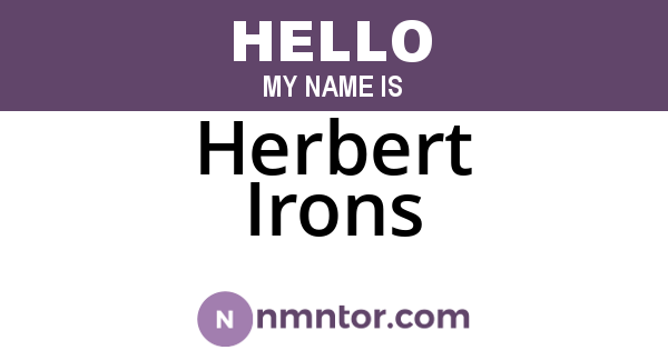 Herbert Irons